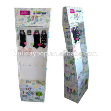 Graphics customization cardboard socks hook display stands